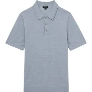REISS MANOR Merino Wool Short Sleeve Polo Shirt